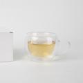 300ml Simple double-layer transparent glass egg-shaped cup