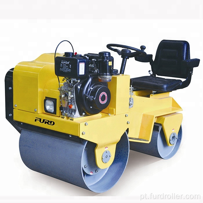 Rolos de estrada vibratórios automáticos pequenos da máquina 800KG do compressor do solo (FYL-850)