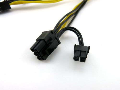 PCI-E 6pin To Dual 8-pin Y-Splitter Extension Cable