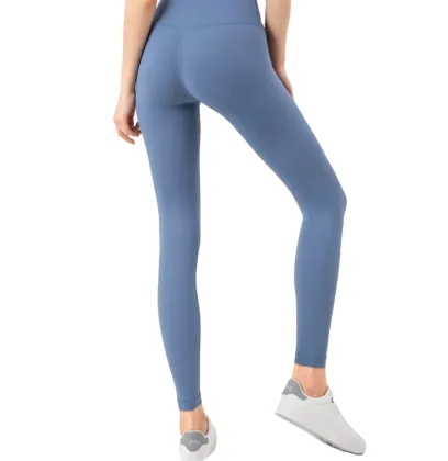 High-Waisted Peach Yoga Pants: Breathable Sport Leggings for Belly-Lifting and Fashionable Fitness