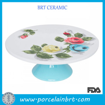 Elegant roses round ceramic wholesale cake stands