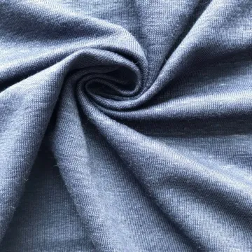 Dark navy linen knitting jersey fabric spandex