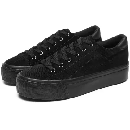 Quick Custom Wholesale Flannelette Upper Thick Soled Canvas Shoes Factory Design with NR Pattern Color