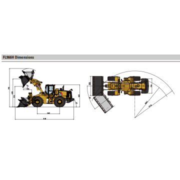 Carregadores Front End Wheel Loader FL966H com anexos