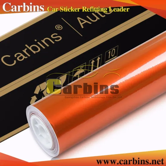 Metallic Pearl Vinyl Car Wrap Orange Color
