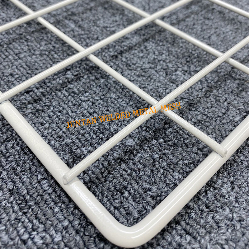 White Pvc Wall Grid Panels Wire Mesh For Display Jpg