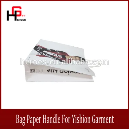 Trade Assurance Luxury Customized Packaging Bag Paper Handle For Yishion Garment