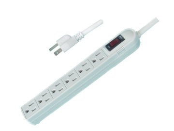 small 6 outlet American type power strip