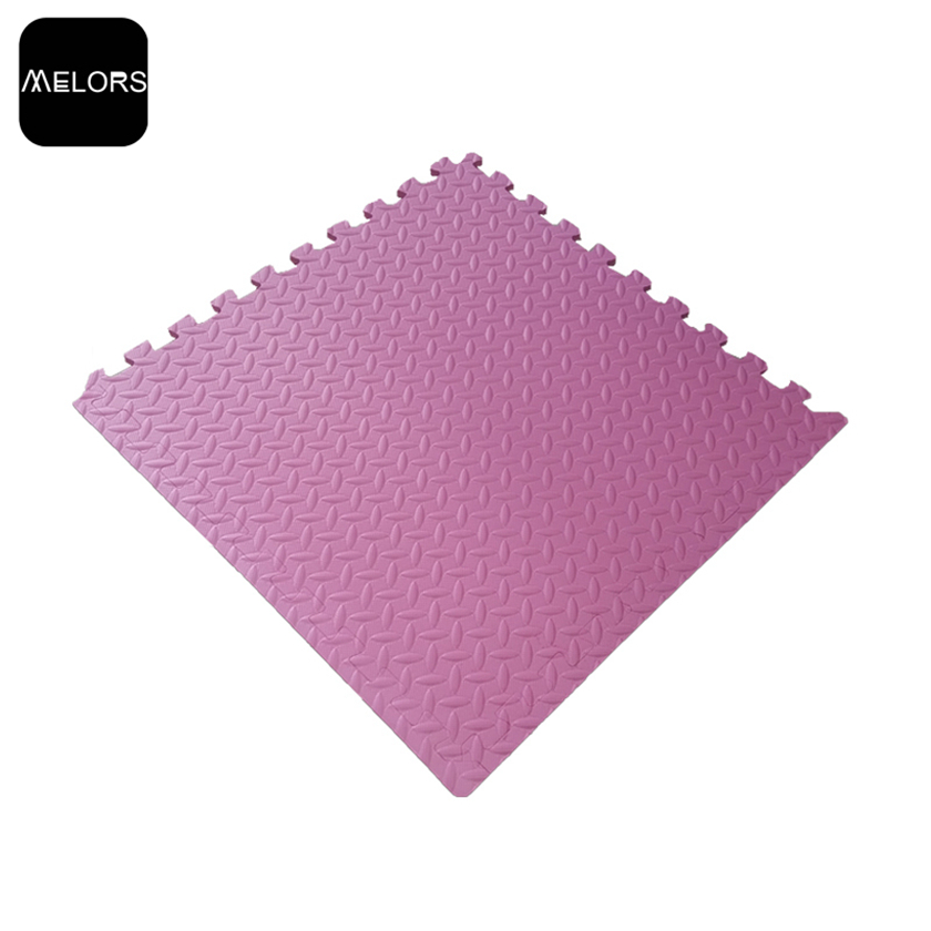 สีชมพูฟิตเนสออกกำลังกาย EVA Foam Interlocking Mat