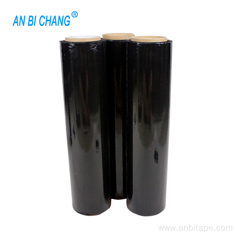 Black Pallet Stretch Film Wrap Rolls