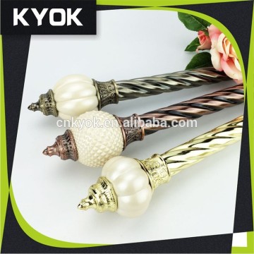 KYOKspring tension curtain rod wholesale ,curtain finials & curtain rod finials