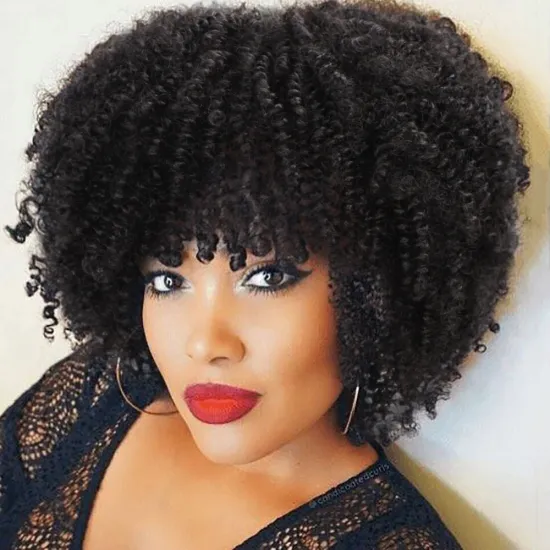 Vendor Cheap Kinky Curly Chinese Natural Heat Resistant Short Afro Costume Pixie Synthetic Wigs