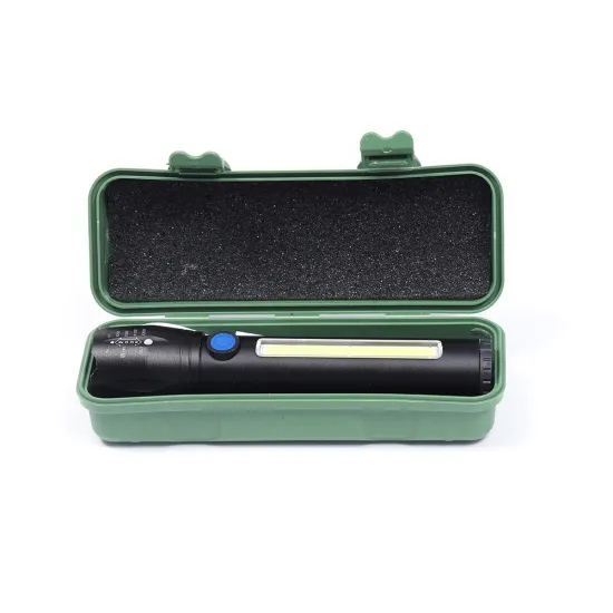 2023 Super Bright Tactical Flashlight with COB Sidelight: Mini, Torch, LED, Rechargeable, Outdoor Emergency Tool