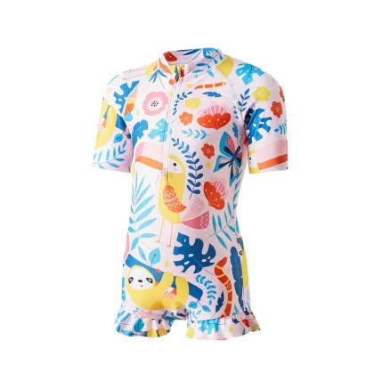 Girls' One-Piece Swimsuit: New Children's Hot Spring Bathing Suit