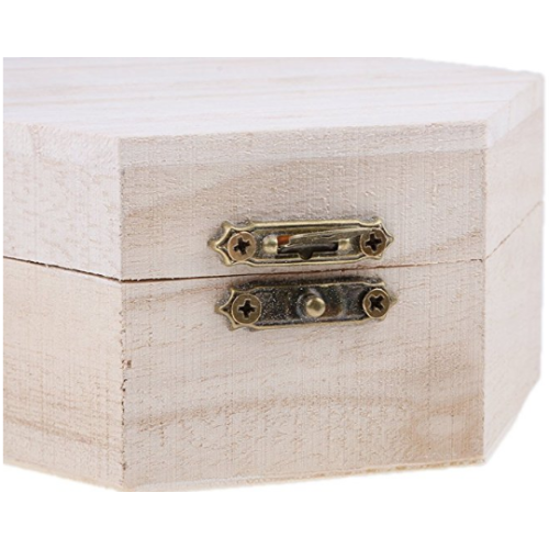 Hexagon Small Unfinished Wooden Jewelry Boxes Wholesale