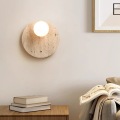 Indoor Modern Glass Shade Stone Wall Lamp