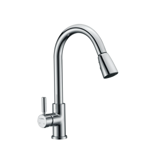 Single handle kitchen pull-out faucet