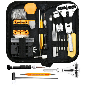 Wholesale Factory Price: Comprehensive 155pcs Watch Repair Tool Kit in Black Carrying Bag