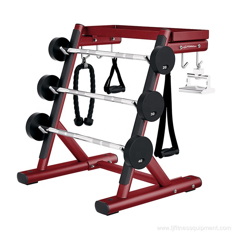 Gym multi functional equipment barbell set storage rack