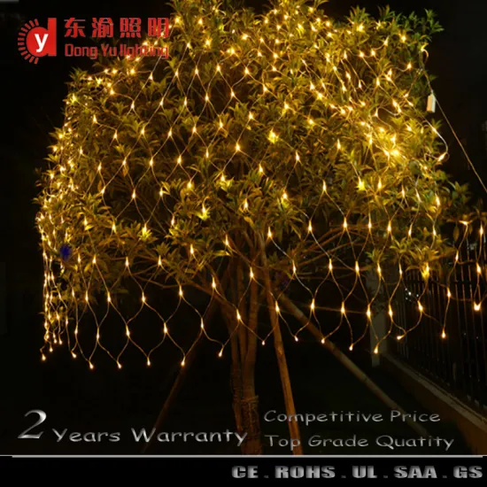 Amazon Christmas Railing Decoration: Warm White LED Net Light Mesh