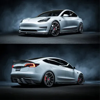 Tesla Model 3 Custom Car Parts: Enhance Your Ride with Front & Rear Bumpers, Side Skirts, Rear Spoilers, and Body Kits