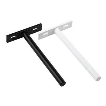 Soportes de estante de pared de servicio pesado de 5 pulgadas de bricolaje - Solicador de acero sólido Matte Black Support