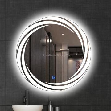 Smart Round Bathroom Backlit Frameless LED Mirror with LED Light