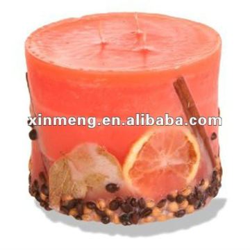 Handmade Romantic Candle Coated with Dried Fruits