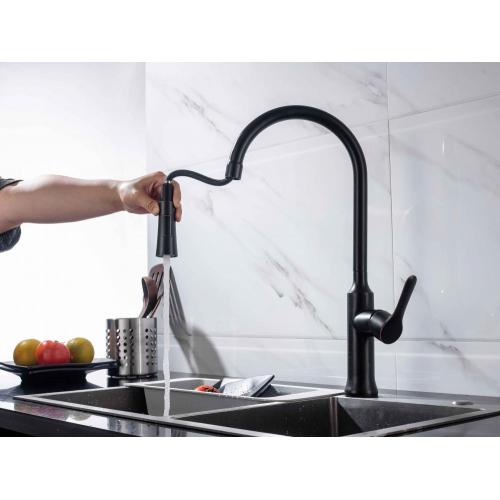 Brass Pull Down ORB Kitchen Mixer Faucets