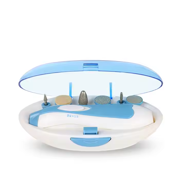 Rechargeable Electric Pedicure Set with LED Light for Baby Nail Care