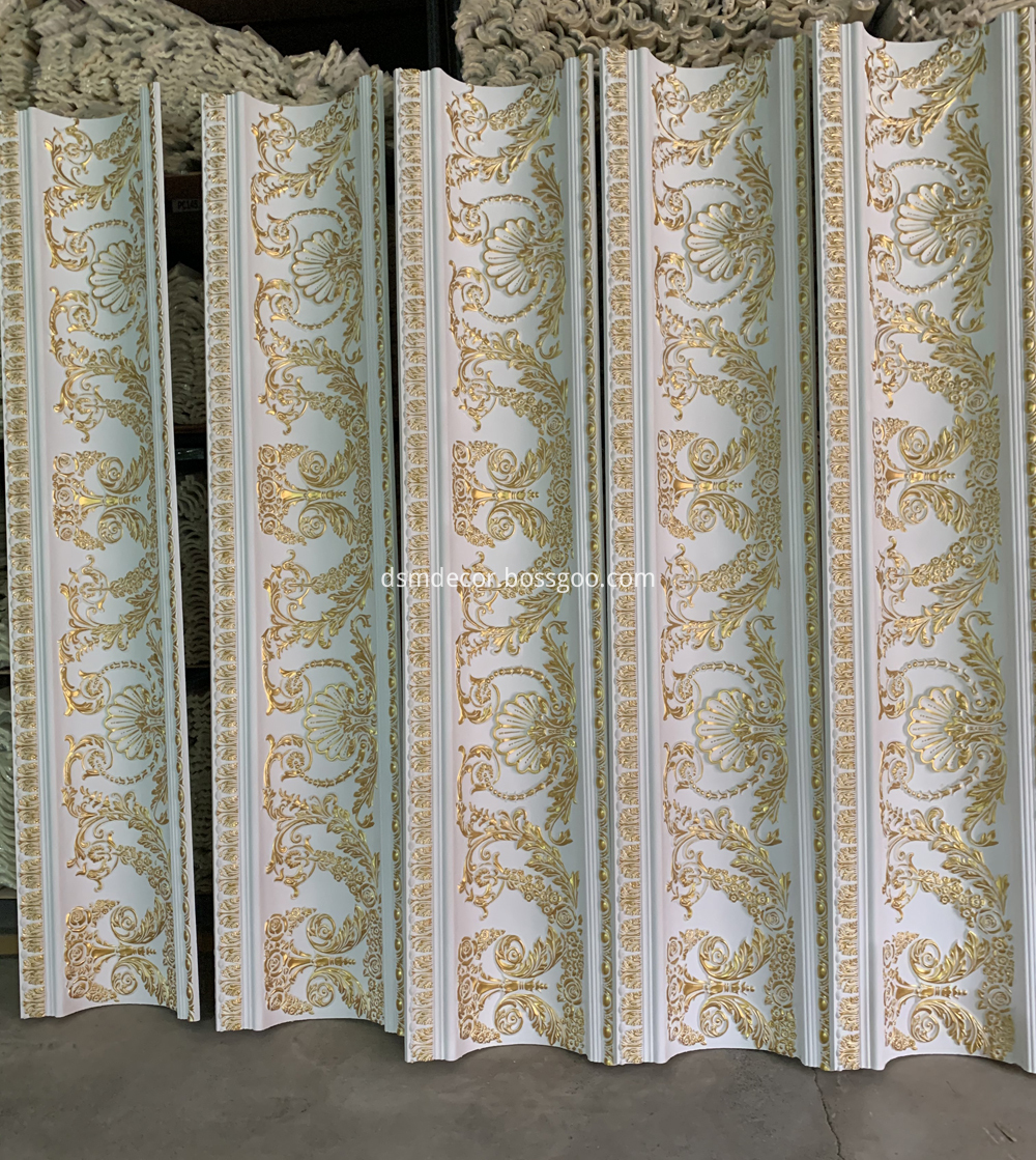 Golden color Stucoo Molding CC313