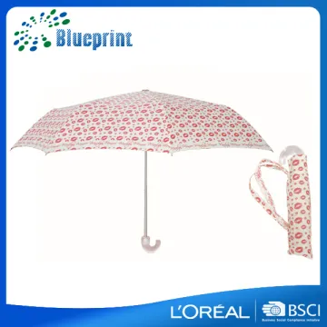 Fashion carry transparent curved handle ladies custom umbrella