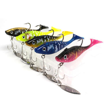 Hot Sale Pike Bass Fishing Bait: 7g-42g Stinger Hooks, Spinning Sequins, Hopper Hooks, Soft T-Tailing Lures
