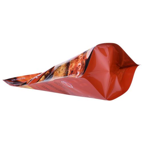 Sac de poudre de chili aux épices en papier brun personnalisé avec fermeture à glissière