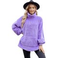 Womens Sherpa Pullover Fuzzy Fleece Sweatshirt