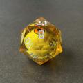 BESCON Sharp Edged Liquid Core Rolling Eyeball Dice - Razor Edge Polyhedral Dice with Rolling Eyeball Inside