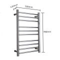 Rack de serviette chauffée électrique en acier inoxydable poli