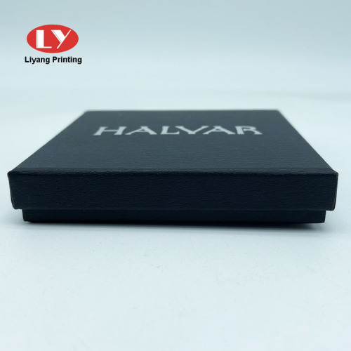 Matte Black Paper Small Necklace Box with Lid