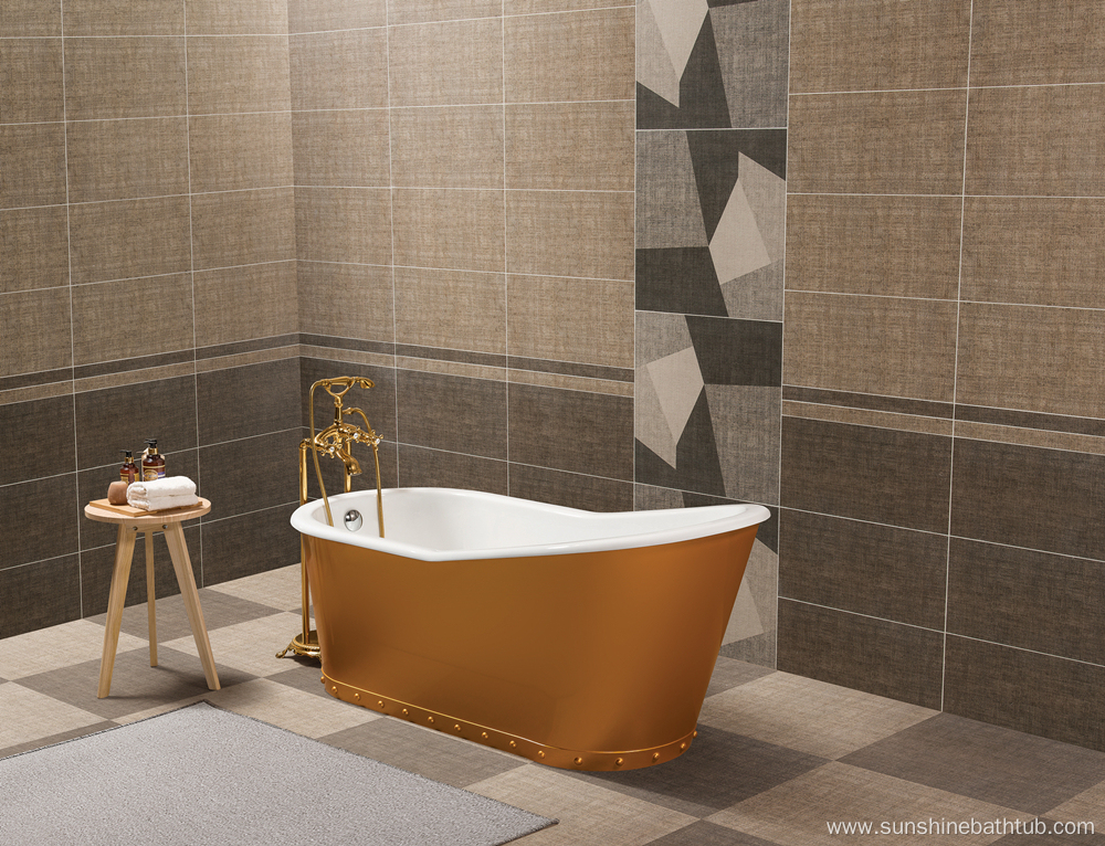 Hotel Project 67'' Mental Skirted Cast Iron Bathtub