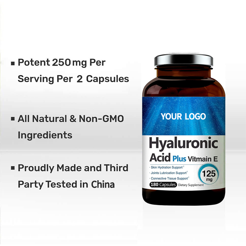 100% Pure Natural High Quality Competitive Price Hyaluronic Acid Capsules With Vitamin E