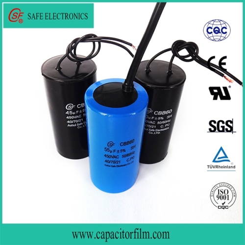 UL certficate  cbb60 sh capacitor for washing machine