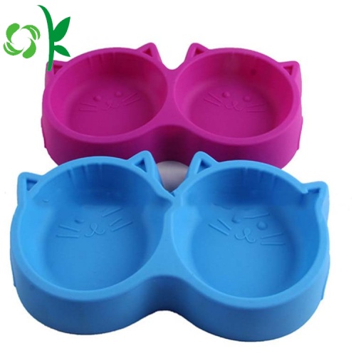 Silicone có thể gập lại vật nuôi bát dễ thương chất lượng cao mèo bát