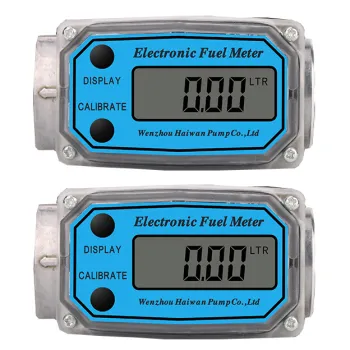 Digital Flow Meter Pulser Turbine Flowmeter with High Precision for Oil Diesel Fuel Water Electronic Flow Meter with LCD Display
