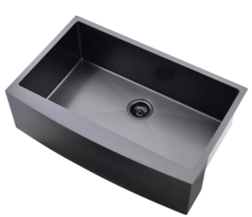 Round Black Apron Front Kitchen Stainless Steel Sink