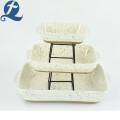 Fashion popular style solid color bread bakeware set