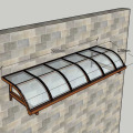 Ventana de patio de techo de balcón aluado de aluminio personalizado