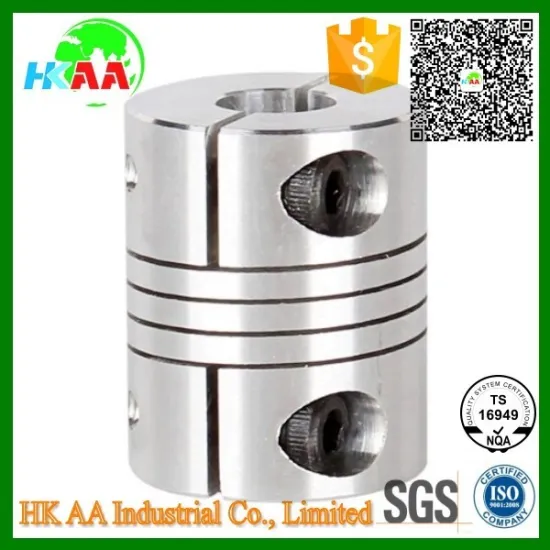 Custom design cnc machined stepper motor universal shaft coupling aluminum electric motor shaft coupling
