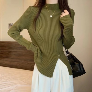 Wholesale Women's Side Slit Knitwear Sweaters