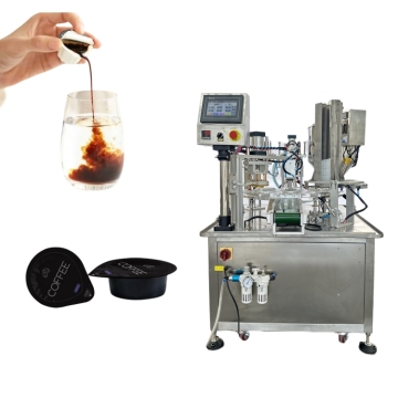 Automatic 10-50ml Espresso, Coffee, Tea Syrup Cup Filling and Sealing Machine