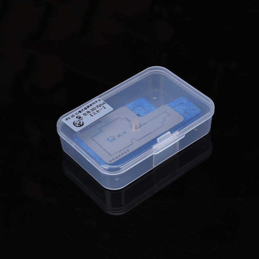 MECHANIC 3D BGA Reballing Stencil Kit for iPhone X Motherboard Middle Layer Planting Tin Template Reballing Plate Soldering Net